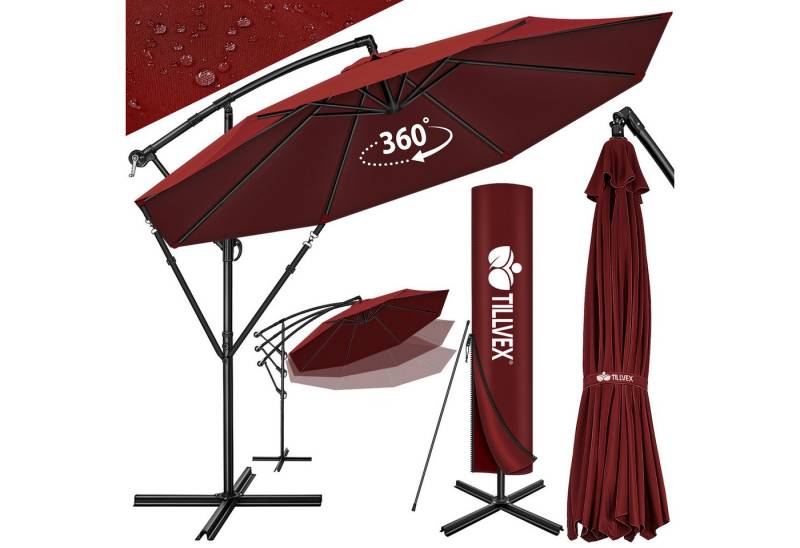 tillvex Sonnenschirm tillvex Sonnenschirm Ø 3m Ampelschirm Gartenschirm Marktschirm Kurbel, Alu Sonnenschirm + Abdeckung Ø 350 cm mit Kurbel, Kurbelschirm Marktschirm wasserdicht 360° drehbar tillvex Sonnenschirm tillvex Sonnenschirm Ø 3m Ampelschirm Gartenschirm Marktschirm Kurbel, Alu Sonnenschirm + Abdeckung Ø 350 cm mit Kurbel, Kurbelschirm Marktschirm wasserdicht 360° drehbar von tillvex