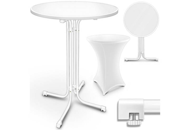 tillvex Stehtisch tillvex® Stehtisch klappbar Bistrotisch rund Partytisch Gartentisch (Set), reinigen von tillvex