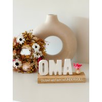 Geschenkset Für Mama/Oma Zu Muttertag/Geburtstag Usw., Enthält Buchstaben Auf Holzhalterung Mit Aufschrift Und Trockenblumen Geschenkset Für Mama/Oma Zu Muttertag/Geburtstag Usw., Enthält Buchstaben Auf Holzhalterung Mit Aufschrift Und Trockenblumen von tilmamanufaktur
