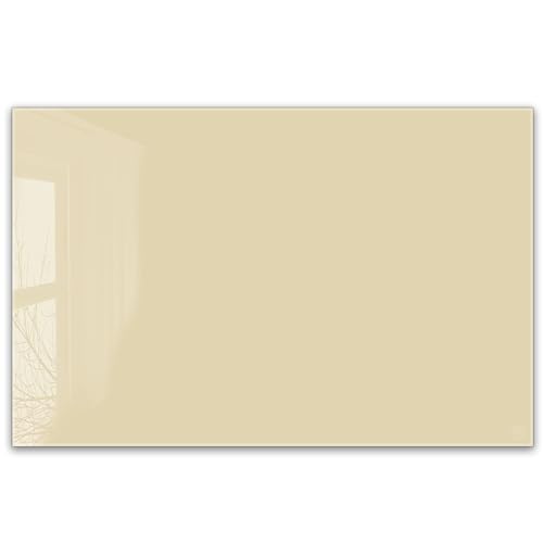 ®timalo Herdabdeckplatte einteilig | 80 x 52 cm Elfenbein, Creme | einfarbig uni | 4mm ESG-Glas Ceranfeldabdeckung, Glasplatte, Schneidebrett, Abdeckplatte, Herd, Induktion von timalo