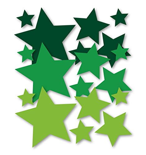 30 selbstklebende Sterne Autoaufkleber, grün, lindgrün, dunkelgrün Fensterbild/Fensteraufkleber, Wandtattoo, In- und Outdoor 62s1 von timalo