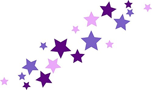 30 Stück Türaufkleber selbstklebende Sterne Autoaufkleber violett, lila,Fensterbild/Fensteraufkleber, Wandtattoo In- und Outdoor 62s1 von timalo