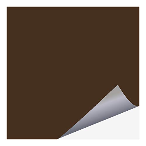 Fliesenfolie am Stück - Fliesenaufkleber selber zuschneiden | Bastelfolie | Küchenfolie Meterware (100 cm x 63 cm) dunkelbraun (glänzend) von timalo