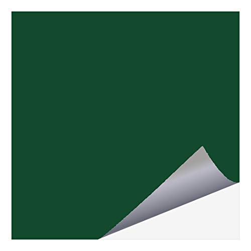 Fliesenfolie am Stück - Fliesenaufkleber selber zuschneiden | Bastelfolie | Küchenfolie Meterware (100 cm x 63 cm) dunkelgrün (glänzend) von timalo