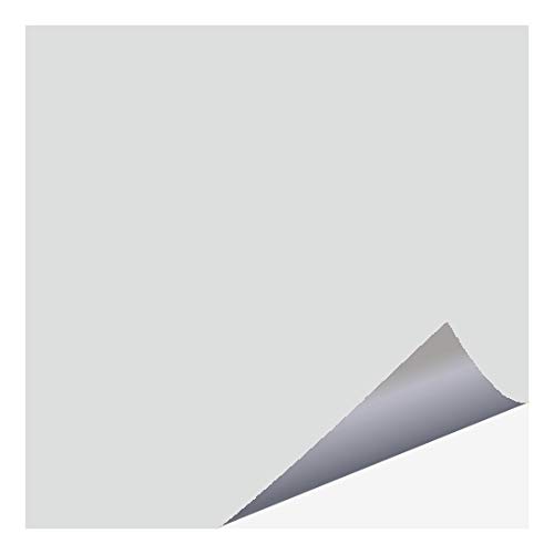 Fliesenfolie am Stück - Fliesenaufkleber selber zuschneiden | Bastelfolie | Küchenfolie Meterware (100 cm x 63 cm) hellgrau (glänzend) von timalo