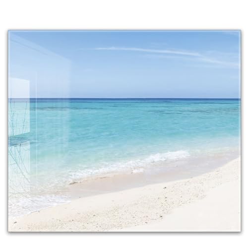 Herdabdeckplatte 60x52 cm ESG Glas | Strand, Meer, Blaues Wasser | Herd Abdeckung für Ceranfeld Schneidebrett Glasplatte Induktion Herdabdeckplatte 60x52 cm ESG Glas | Strand, Meer, Blaues Wasser | Herd Abdeckung für Ceranfeld Schneidebrett Glasplatte Induktion von timalo