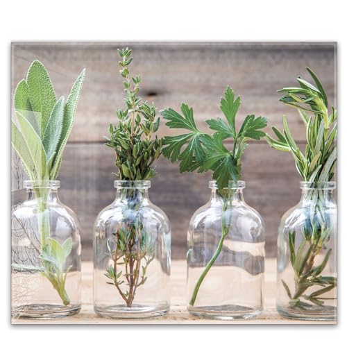 Herdabdeckplatte 60x52 cm einteilig aus 4mm ESG Glas | Kräuter im Glas, Küchenkräuter in Glasflaschen | Herd Abdeckung Abdeckplatte Induktion Schneidebrett Glasplatte für Ceranfeld Herdabdeckplatte 60x52 cm einteilig aus 4mm ESG Glas | Kräuter im Glas, Küchenkräuter in Glasflaschen | Herd Abdeckung Abdeckplatte Induktion Schneidebrett Glasplatte für Ceranfeld von timalo