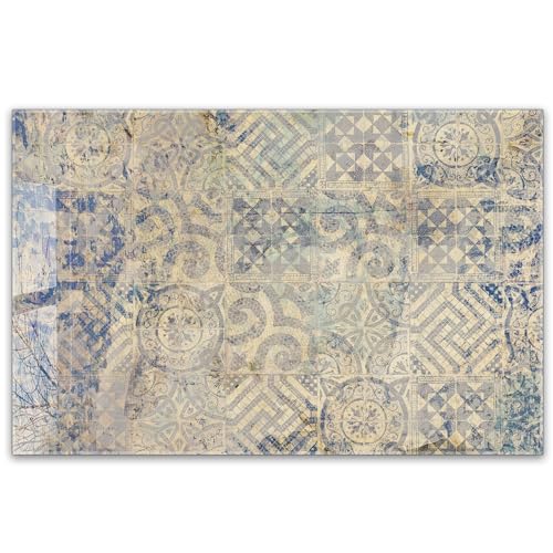 Herdabdeckplatte 80x52 cm einteilig aus 4mm ESG Glas | Orientalisches vintage Muster | Herd Abdeckung Abdeckplatte Induktion Schneidebrett Glasplatte für Ceranfeld von timalo