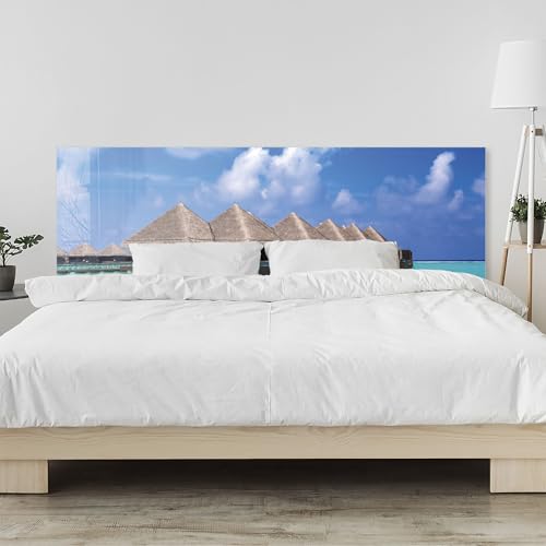 Kopfteil fürs Bett 120 x 60 cm | Thailand Meer Strand, Traumstrand | Acrylglas Kopfenden Bettrückwand & Wandschutz, hochwertiges Wandpaneel von timalo