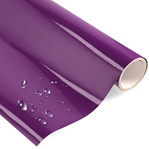 Premium Möbelfolie - violett lila - 1 Meter x 63 cm, Bastelfolie Hochglanz 32 Farben - Verschiedene Größen - Küchenfolie - Klebefolie für Möbel, Türen Selbstklebende Folie Küche, A4, A5 und Meterware von timalo