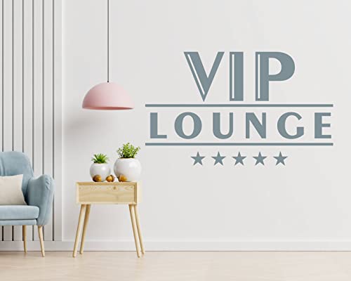 Wandtattoo VIP Lounge Wandsticker Aufkleber fürs Wohnzimmer von timalo® über 30 seidenmatte, harmonische Farben | 75037-Anthrazit-M-100x58 von timalo