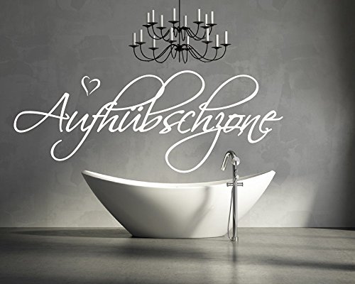 Wandtattoo für Ihre Badezimmer, Flur Spiegel 68038-58x22 cm~ Spruch AUFHÜBSCHZONE ~ Wandaufkleber Aufkleber für die Wand, Tapetensticker aus Markenfolie, 32 Farben wählbar von timalo