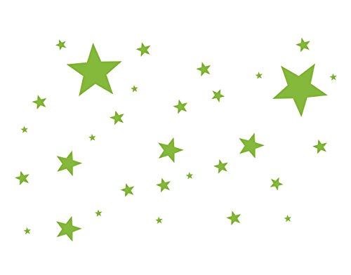 timalo® 50 Stück Selbstklebende Sterne -70016- Fenstedekoration Weihnachten, Fensterbild, Aufkleber, Wandtattoo, Fahrradaufkleber, Autoaufkleber, Schaufenster Sticker Weihnachtssterne (pastelgrün) von timalo