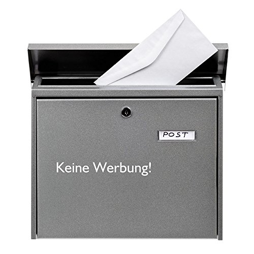 timalo® Aufkleber für den Briefkasten - Keine Werbung! - 68031-KW-weiss für außen geeignet - Beschriftung selbstklebend - Buchstaben wie aufgemalt (weiß) von timalo