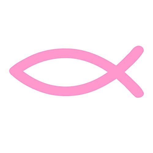 timalo® Christlicher Fischaufkleber fürs Auto 9x3cm Ichthys Autoaufkleber Fische (rosa) von timalo