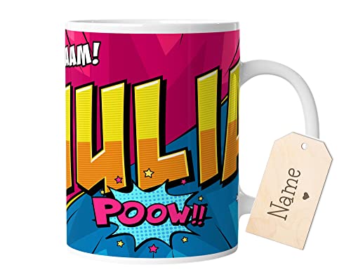 timalo® Coole Geschenk Tasse personalisiert mit Namen im Comic Style | Bunte Graffiti Cartoon Kaffeetasse für Kinder | Baam | mug-gamer-63 von timalo