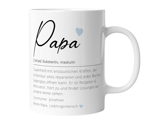 timalo® Coole Tasse mit Namen | Definition Papa | Personalisierte Kaffeetasse Geschenktasse zum Geburtstag Vatertag Vater für Männer | mug-def-03 von timalo