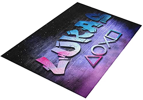 timalo® Cooler Gamer Teppich mit Namen für Jungen | Personalisierter Kinderteppich mit Wunschname Gaming Fußmatte Deko Kinderzimmer Graffiti | carpet-gamer-140x90-7 von timalo