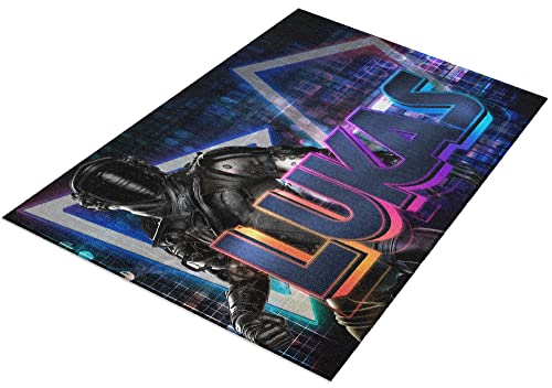 timalo® Cooler Gamer Teppich mit Namen für Jungen | Personalisierter Kinderteppich mit Wunschname Gaming Fußmatte Deko Kinderzimmer Jungs | carpet-gamer-140x90-22 von timalo