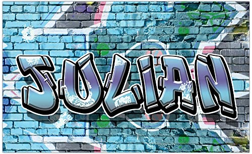 timalo® Cooles Graffiti Poster mit Namen | Modernes Wandposter für Kinder und Teenager Kinderzimmer Bild Mauer Jungen Zimmer Wandbild personalisiert | gamer27-1-B140xH61cm von timalo