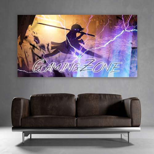 timalo® Gamer Poster gaming zone Wanddeko gamer Bild für die Wand Wandbild Jugendzimmer coole Poster gaming zimmer Bilder für Teenager | Gamingzone Superheld | gamer-fba-9-B160xH61cm von timalo