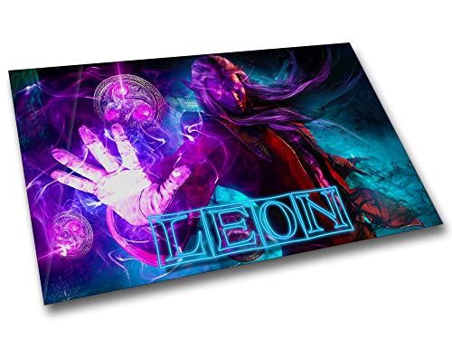 timalo® Gaming Metallposter personalisiert mit Namen | Gamer Metallschild | Magnet Montage | Wanddeko Wandbild Metall Schild Poster | Elfen mystisch 40 x 28 cm von timalo