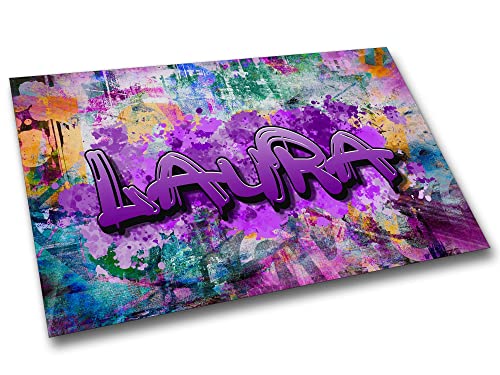 timalo® Gaming Metallposter personalisiert mit Namen | Gamer Metallschild | Magnet Montage | Wanddeko Wandbild Metall Schild Poster | Graffiti Mädchen 40 x 28 cm von timalo