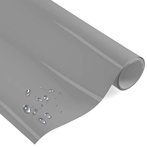 timalo® Premium Möbelfolie selbstklebend uni Hochglanz Küchenfolie Klebefolie zum Bekleben von Möbel, Türen PVC Folie Küche Bastefolie Türfolie | Grau-G-50x63cm von timalo