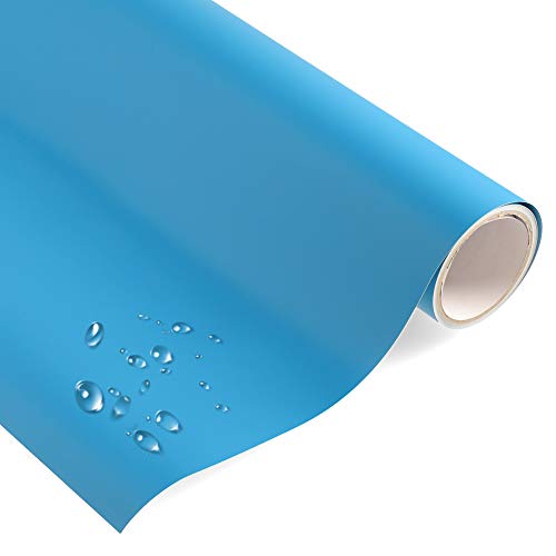 timalo® Premium Möbelfolie selbstklebend uni Hochglanz Küchenfolie Klebefolie zum Bekleben von Möbel, Türen PVC Folie Küche Bastefolie Türfolie | Hellblau-M-400x63cm von timalo