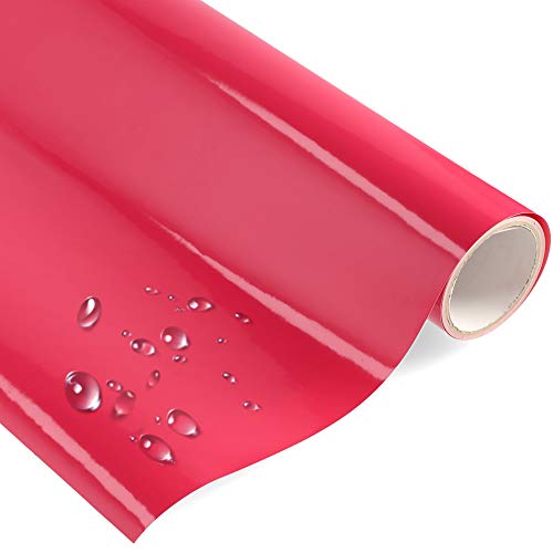 timalo® Premium Möbelfolie selbstklebend uni Hochglanz Küchenfolie Klebefolie zum Bekleben von Möbel, Türen PVC Folie Küche Bastefolie Türfolie | Pink-G-300x63cm von timalo