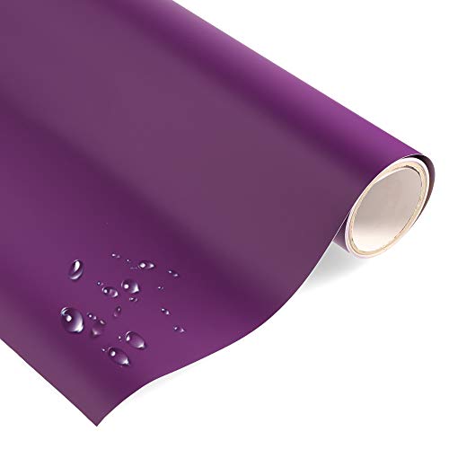 timalo® Premium Möbelfolie selbstklebend uni matt Küchenfolie Klebefolie zum Bekleben von Möbel, Türen PVC Folie Küche Bastefolie Türfolie | Violett-M-50x63cm von timalo