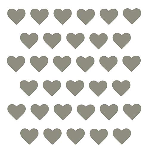 timalo® - Wandtattoo 50-100 Stück Herzen Aufkleber Deko Sticker Herz – 30 weitere Farben | 73070-weiss-50St-4cm von timalo