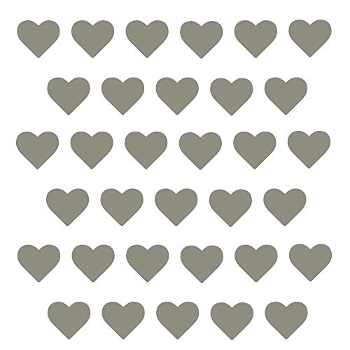 timalo® - Wandtattoo 50-100 Stück Herzen Aufkleber Deko Sticker Herz – 30 weitere Farben | 73070-beige-50St-6cm von timalo