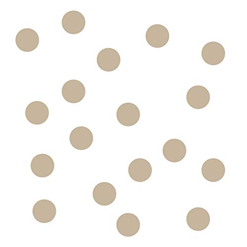 timalo® - Wandtattoo Punkte Aufkleber Kreise Kinderzimmer – glänzend oder matt | 73066-01-Dunkelbeige-M-128-Stueck von timalo