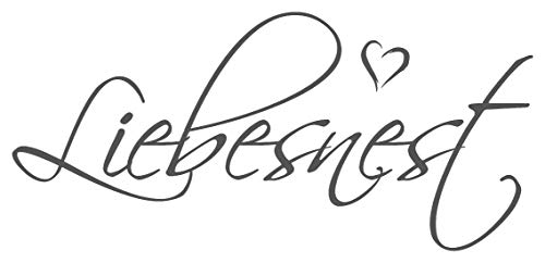 timalo® Wandtattoo fürs Schlafzimmer „Liebesnest“ | 68039-a1-dunkelrot-58x27 von timalo