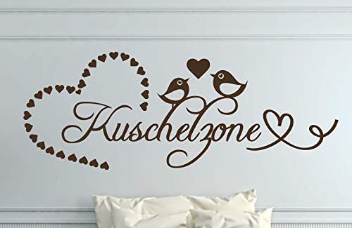 timalo® XXL Wandtattoo Spruch Kuschelzone – fürs Schlafzimmer Made in Germany | 75018-schwarz-140x52cm von timalo