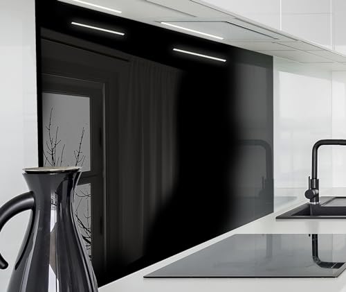 timalo Herd Spritzschutz Wand Platte Spüle, Küche Küchenrückwand Glasoptik | Acryl Glas 2mm | Glasrückwand Acrylglas Rückwandschutz Uni unifarben einfarbig | 60x40cm Pure Black, Schwarz timalo Herd Spritzschutz Wand Platte Spüle, Küche Küchenrückwand Glasoptik | Acryl Glas 2mm | Glasrückwand Acrylglas Rückwandschutz Uni unifarben einfarbig | 60x40cm Pure Black, Schwarz von timalo