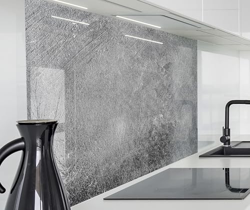 timalo Herd Spritzschutz Wand Spüle, Küche Küchenrückwand Glasoptik | Acryl Glas 2mm | Glasrückwand Acrylglas Küchenpaneele Rückwandschutz Platte | 100x50cm Granit Marmor Schwarz von timalo