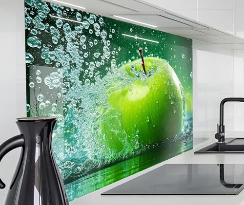 timalo Herd Spritzschutz Wand Spüle, Küche Küchenrückwand Glasoptik | Acryl Glas 2mm | Glasrückwand Acrylglas Küchenpaneele Rückwandschutz Platte | 140x50cm Grüner Apfel im Wasser timalo Herd Spritzschutz Wand Spüle, Küche Küchenrückwand Glasoptik | Acryl Glas 2mm | Glasrückwand Acrylglas Küchenpaneele Rückwandschutz Platte | 140x50cm Grüner Apfel im Wasser von timalo
