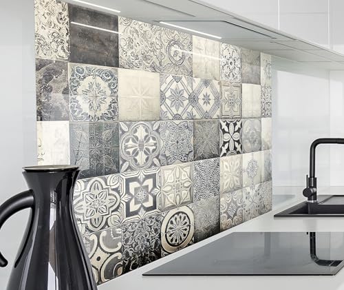 timalo Herd Spritzschutz Wand Spüle, Küche Küchenrückwand Glasoptik | Acryl Glas 2mm | Glasrückwand Acrylglas Küchenpaneele Rückwandschutz Platte | 60x40cm Orientalische Fliesen grau timalo Herd Spritzschutz Wand Spüle, Küche Küchenrückwand Glasoptik | Acryl Glas 2mm | Glasrückwand Acrylglas Küchenpaneele Rückwandschutz Platte | 60x40cm Orientalische Fliesen grau von timalo