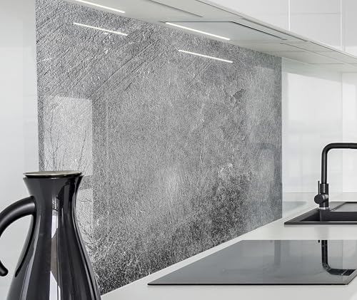 timalo Herd Spritzschutz Wand Spüle, Küche Küchenrückwand Glasoptik | Acryl Glas 2mm | Glasrückwand Acrylglas Küchenpaneele Rückwandschutz Platte | 60x60cm Granit Marmor Schwarz von timalo