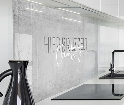 timalo Herd Spritzschutz Wand Spüle, Küche Küchenrückwand Glasoptik | Acryl Glas 2mm | Glasrückwand Acrylglas - personalisiert mit Namen - Küchenspiegel | 120x60cm Beton, Betonwand timalo Herd Spritzschutz Wand Spüle, Küche Küchenrückwand Glasoptik | Acryl Glas 2mm | Glasrückwand Acrylglas - personalisiert mit Namen - Küchenspiegel | 120x60cm Beton, Betonwand von timalo