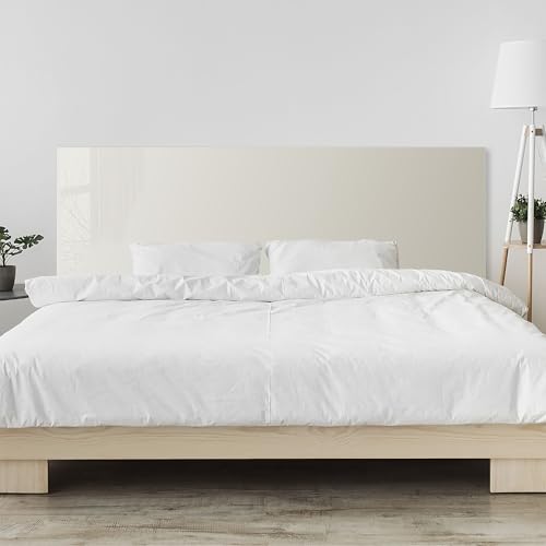 timalo Kopfteil fürs Bett 120 x 60 cm | Uni Taupe braungrau | Bett Wandschutz – Acrylglas (PMMA) 2 mm – schützende Bettrückwand, einfache Montage von timalo