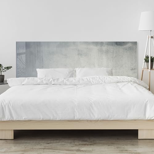 timalo Kopfteil fürs Bett 140 x 50 cm | Beton blau grau | Schlafzimmer Deko Wandpaneel – Acrylglas (Glasoptik) 2 mm – Bettrückwand & Wandschutz Kopfenden von timalo