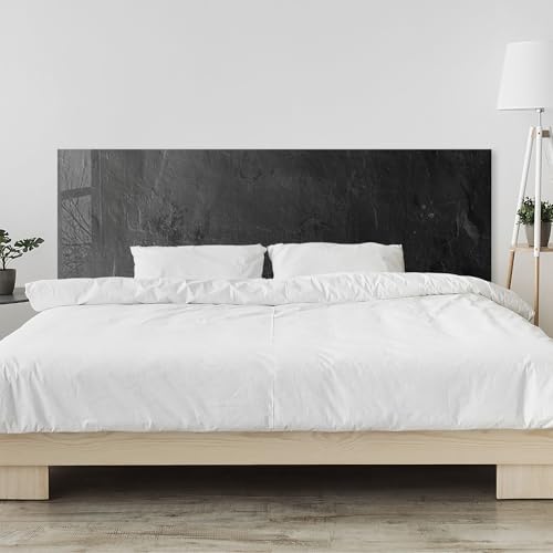 timalo Kopfteil fürs Bett 140 x 50 cm | Schieferplatte, Schwarzer Schiefer, Stein | Acrylglas Kopfenden Bettrückwand & Wandschutz, hochwertiges Wandpaneel von timalo