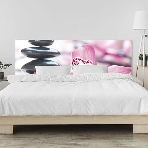 timalo Kopfteil fürs Bett 160 x 50 cm | Zen Steine Lotusblüte | Acrylglas Kopfende Bettrückwand, Wandschutz & Wandverkleidung Schlafzimmer Bett von timalo