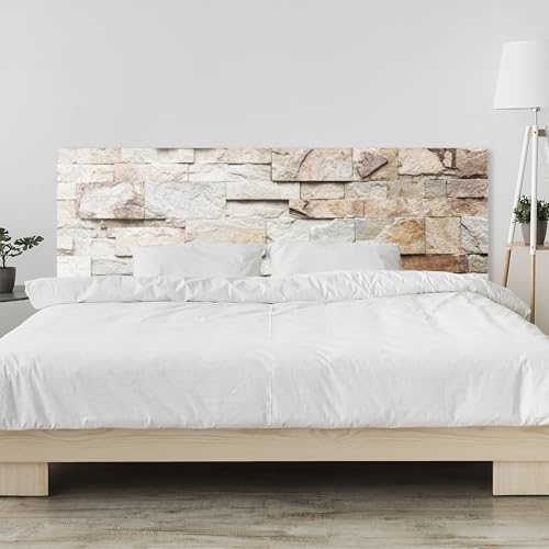 timalo Kopfteil fürs Bett 170 x 58 cm | Naturstein beige braun | Schlafzimmer Wandpaneel – PMMA Acrylglas 2 mm – Bettrückwand/Wandschutz, modernes Design von timalo