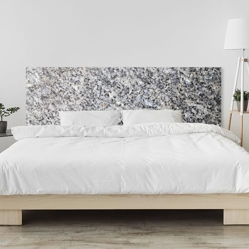 timalo Kopfteil fürs Bett 180 x 58 cm | Granit Steinoptik | Wandschutz Bett – Acrylglas 2 mm – dekoratives Wandpaneel für Schlafzimmer, seitliche/hintere Montage von timalo