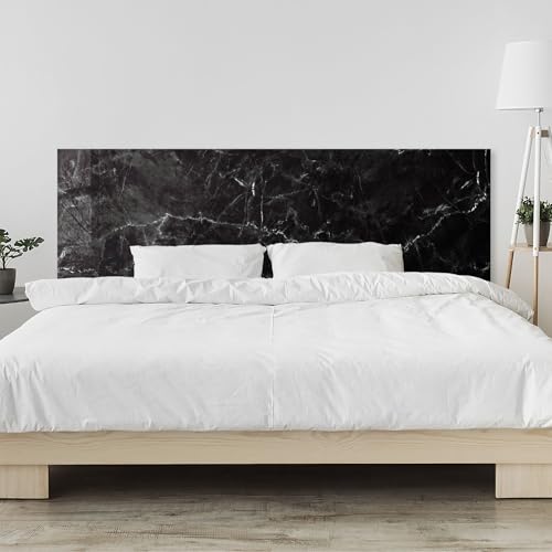 timalo Kopfteil fürs Bett 180 x 58 cm | Schwarzer Marmor marmoriert | Bettrückwand & Wandschutz – Acrylglas (Glasoptik) 2 mm – stilvolles Wandpaneel Schlafzimmer von timalo