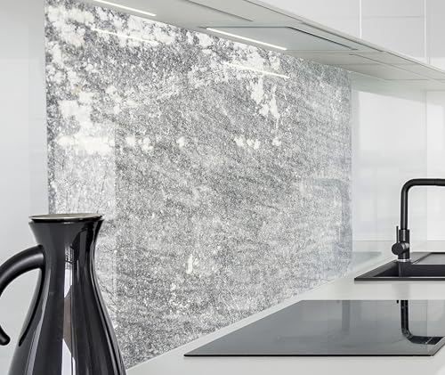 timalo Spritzschutz Wand für Herd, Küche Küchenrückwand Glasoptik | Acryl Glas 2mm | Glasrückwand Acrylglas Wandpaneele Rückwandschutz Platte | 120x60cm Granit Stein von timalo